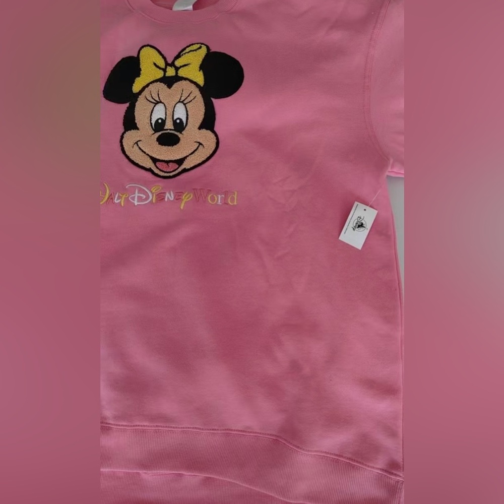 XL 2026 Walt Disney Parks World Sweatshirt Womens Pink Minnie Mouse - Picture 5 of 6